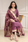 Ruche Noor Embroidered Straight Suit Set
